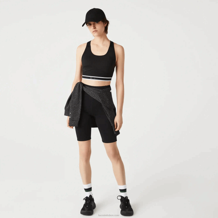 mulheres Lacoste preto 8vm sutiã esportivo costas nadador 08D02583