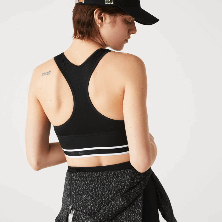 mulheres Lacoste preto 8vm sutiã esportivo costas nadador 08D02583