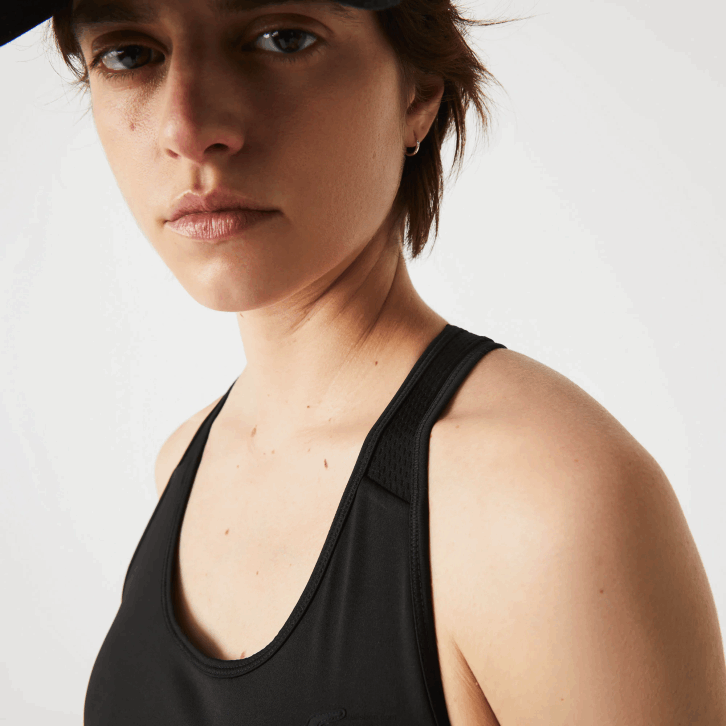 mulheres Lacoste preto 8vm sutiã esportivo costas nadador 08D02583