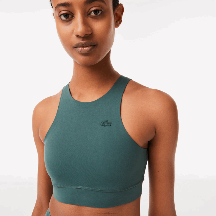mulheres Lacoste verde 5hx sutiã esportivo sem costura 08D02549