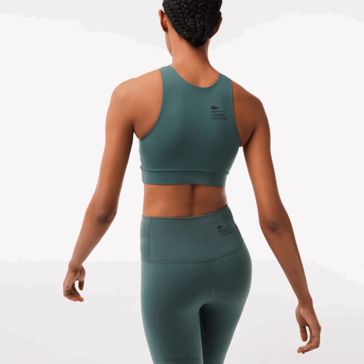 mulheres Lacoste verde 5hx sutiã esportivo sem costura 08D02549