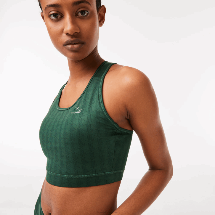 mulheres Lacoste verde d1r sutiã esportivo impresso 08D02577
