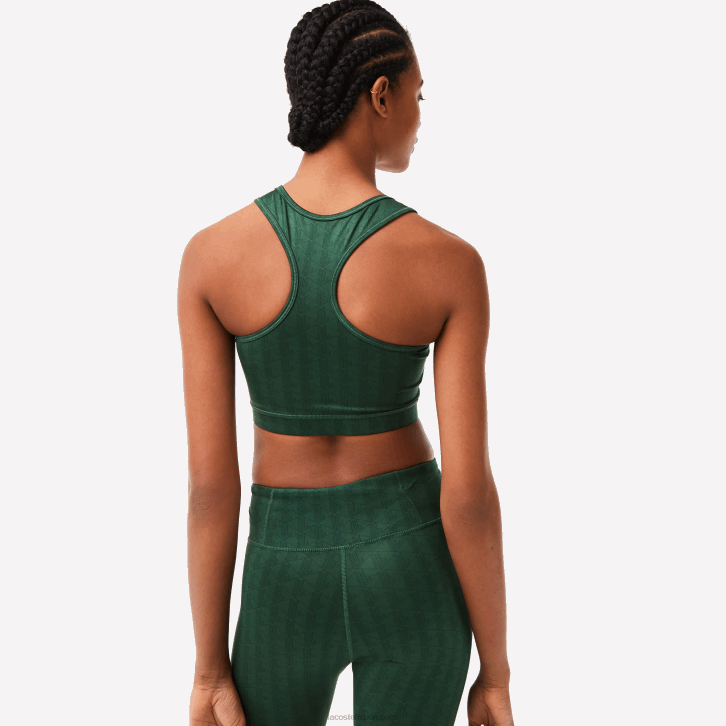 mulheres Lacoste verde d1r sutiã esportivo impresso 08D02577