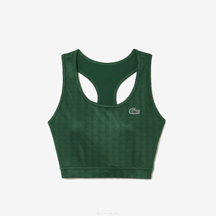 mulheres Lacoste verde d1r sutiã esportivo impresso 08D02577