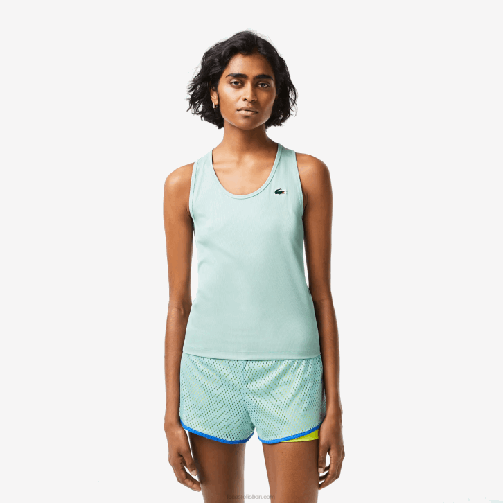 mulheres Lacoste perfeito lgf regata esportiva slim fit com nervuras 08D02386