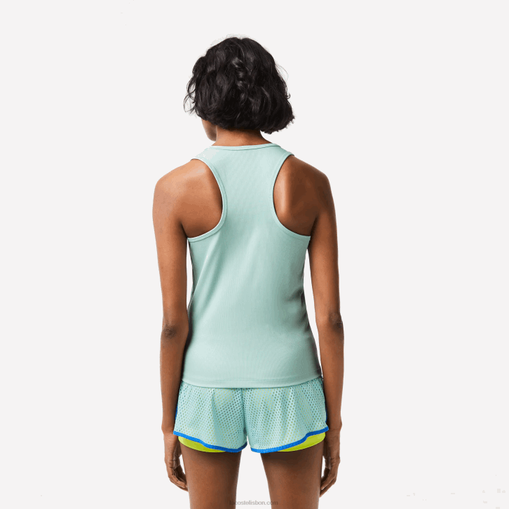 mulheres Lacoste perfeito lgf regata esportiva slim fit com nervuras 08D02386