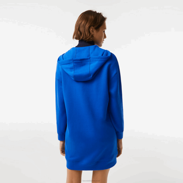 mulheres Lacoste azul k1q vestido piquê de algodão solto 08D02473