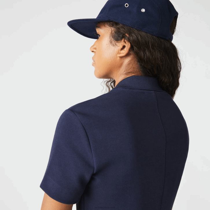mulheres Lacoste azul marinho 166 vestido polo de jérsei de algodão de marca 08D02517