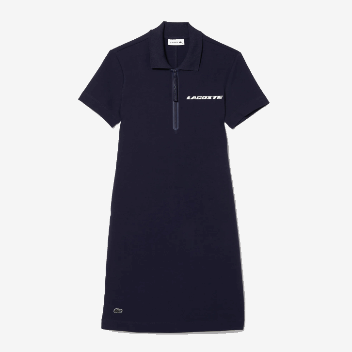 mulheres Lacoste azul marinho 166 vestido polo de jérsei de algodão de marca 08D02517