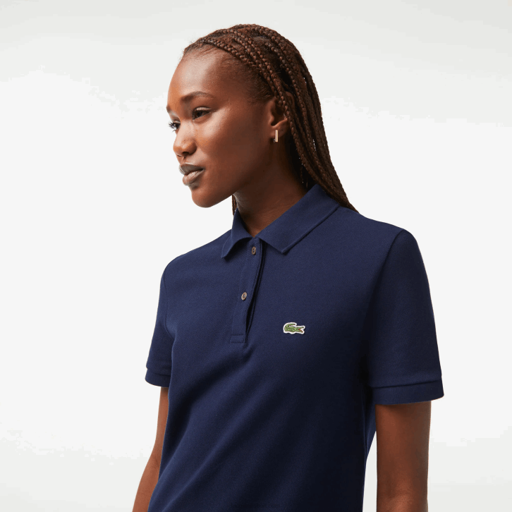 mulheres Lacoste azul marinho 166 vestido polo malha piquê 08D02361