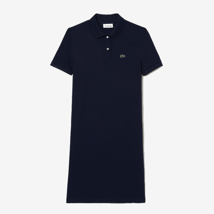 mulheres Lacoste azul marinho 166 vestido polo malha piquê 08D02361