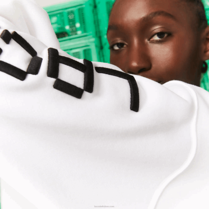 mulheres Lacoste branco 001 vestido com capuz de lã orgânica live x minecraft 08D02521