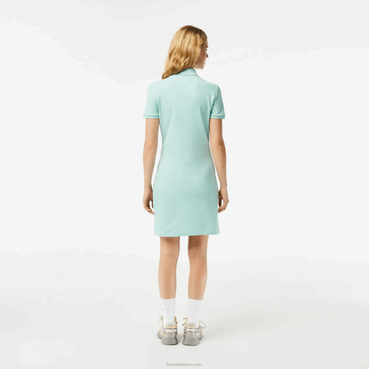 mulheres Lacoste perfeito lgf vestido polo piquê de algodão elástico 08D02368