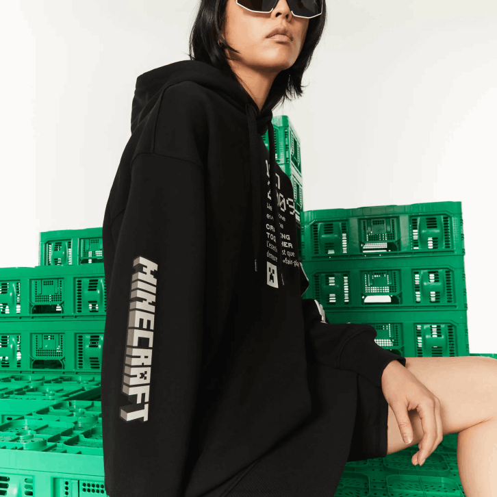 mulheres Lacoste preto 031 vestido com capuz de lã orgânica live x minecraft 08D02522