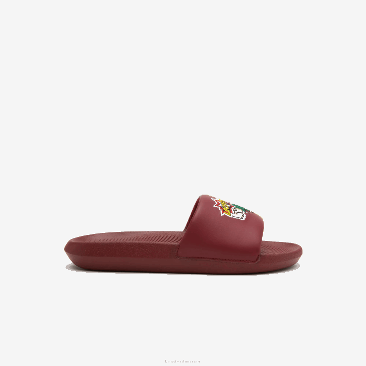 mulheres Lacoste amarelo bordô amr slides sintéticos croco 08D02706
