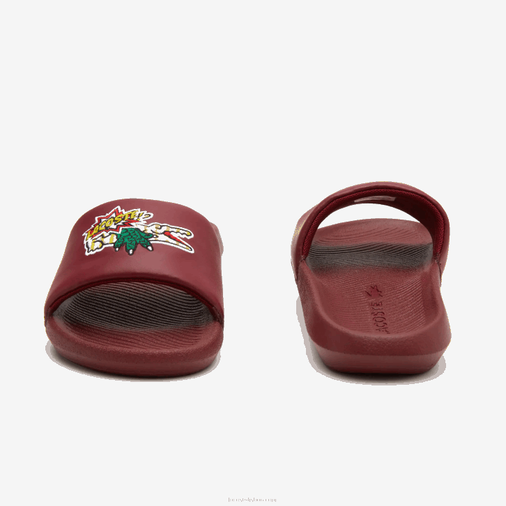 mulheres Lacoste amarelo bordô amr slides sintéticos croco 08D02706