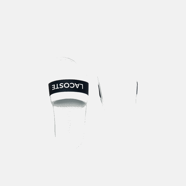mulheres Lacoste branco e marinho 042 slides sintéticos e têxteis croco 08D02710