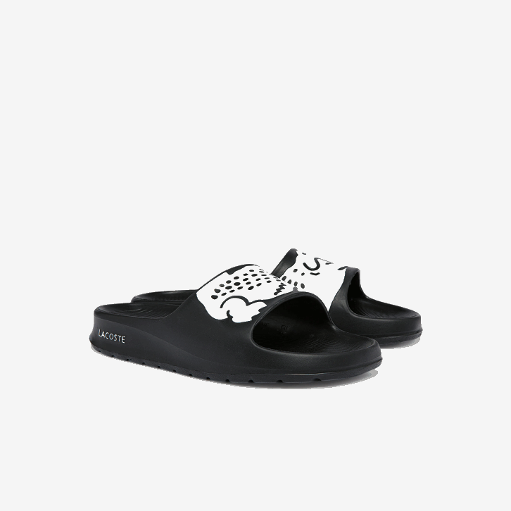 mulheres Lacoste preto e branco 312 slides de impressão sintética croco 2.0 08D02698