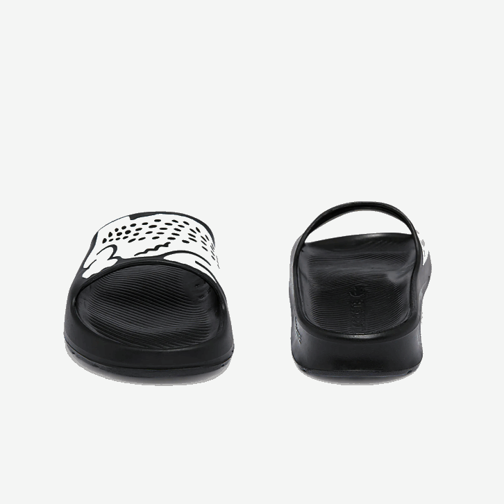 mulheres Lacoste preto e branco 312 slides de impressão sintética croco 2.0 08D02698