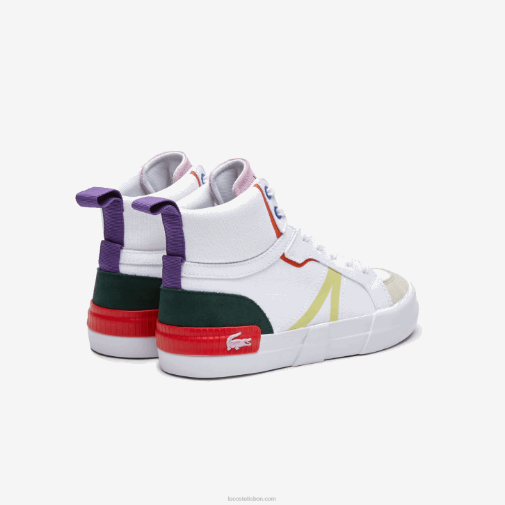 mulheres Lacoste off white e rosa 06c l004 tênis mid textil 08D02715
