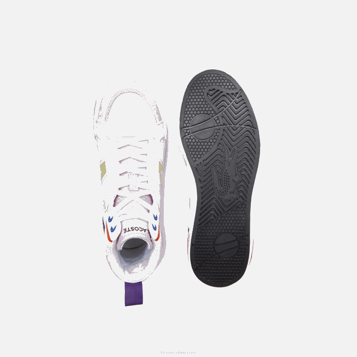 mulheres Lacoste off white e rosa 06c l004 tênis mid textil 08D02715