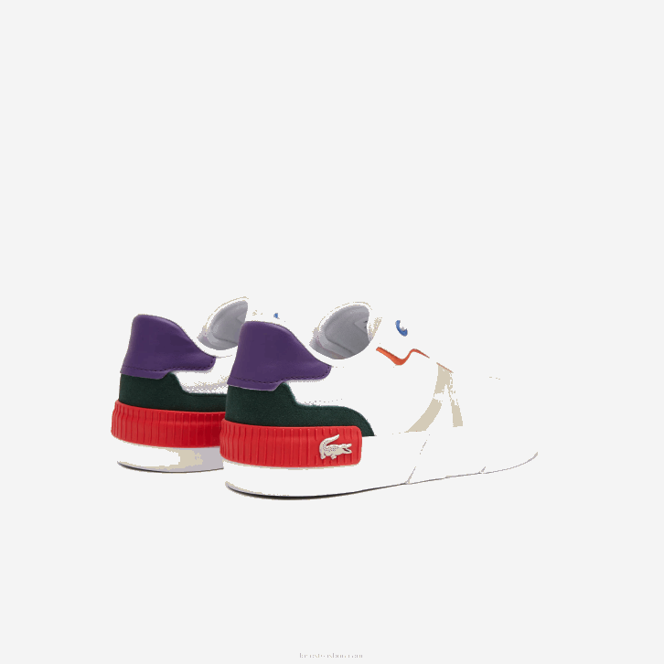 mulheres Lacoste off white e rosa 06c tênis coloridos l004 texteis 08D02730