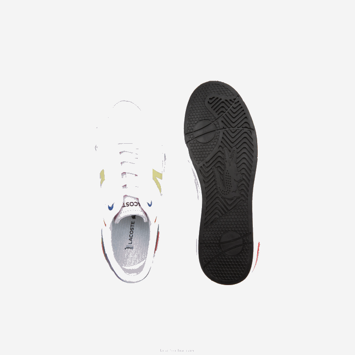 mulheres Lacoste off white e rosa 06c tênis coloridos l004 texteis 08D02730