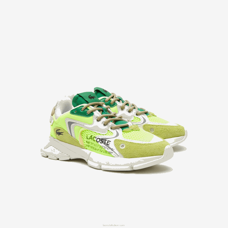 mulheres Lacoste amarelo e off white y21 l003 tênis neo têxtil 08D02680