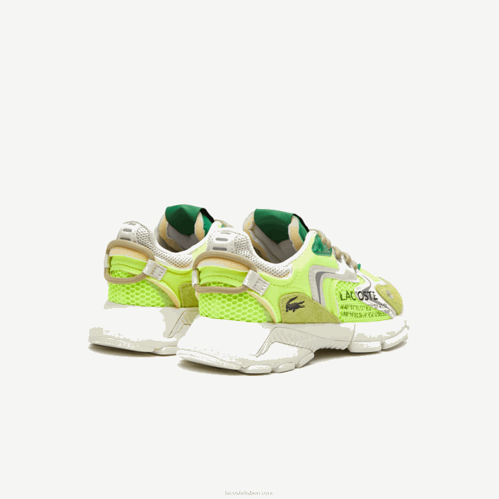 mulheres Lacoste amarelo e off white y21 l003 tênis neo têxtil 08D02680
