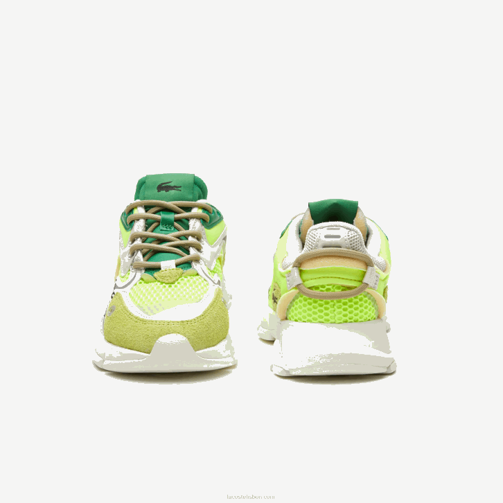 mulheres Lacoste amarelo e off white y21 l003 tênis neo têxtil 08D02680