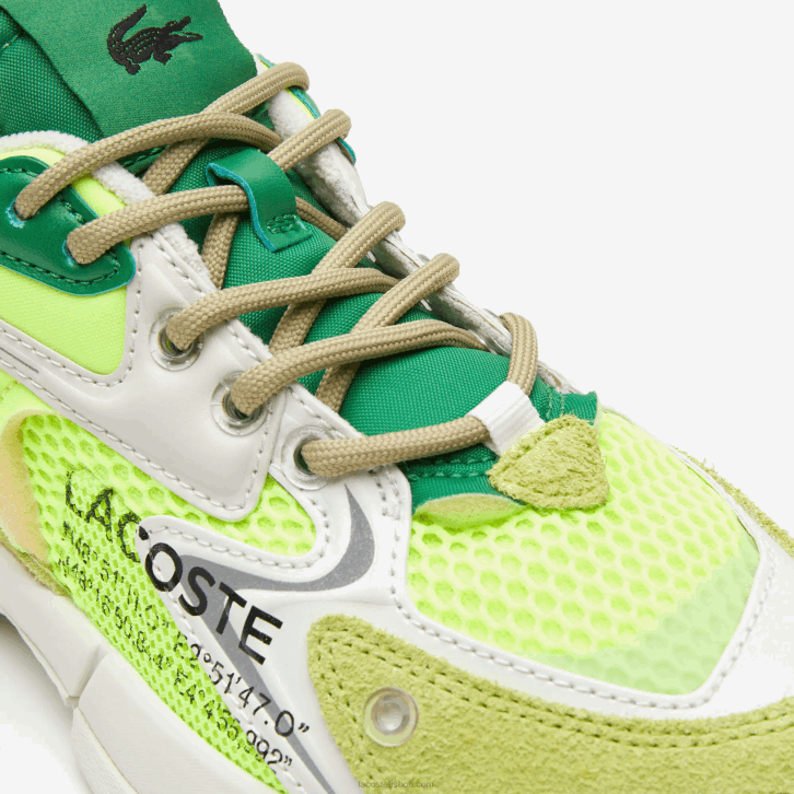 mulheres Lacoste amarelo e off white y21 l003 tênis neo têxtil 08D02680