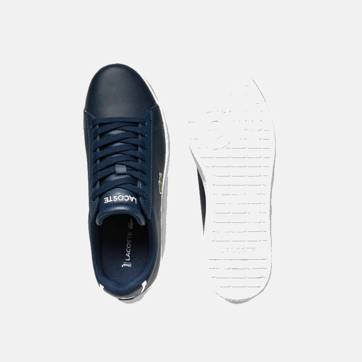 mulheres Lacoste azul marinho 003 tênis carnaby evo de couro com forro em mesh 08D02718