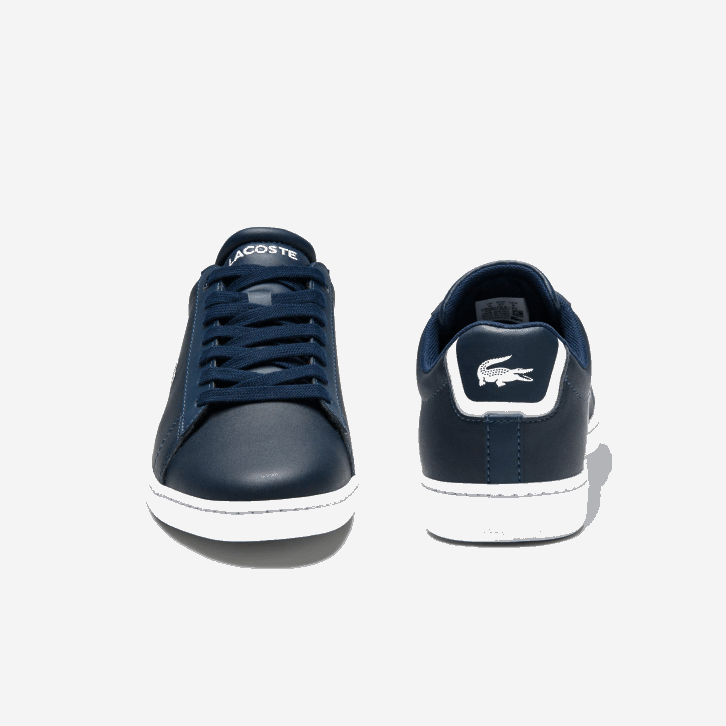 mulheres Lacoste azul marinho 003 tênis carnaby evo de couro com forro em mesh 08D02718