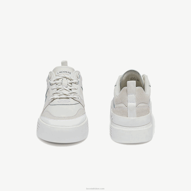 mulheres Lacoste branco 21g l002 tênis de couro 08D02708