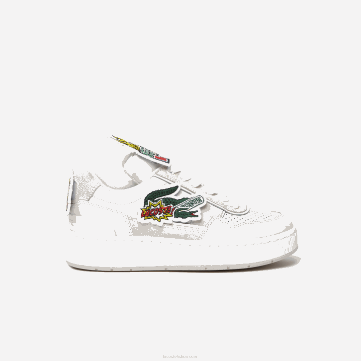 mulheres Lacoste branco 21g tênis de couro ace clip 08D02703