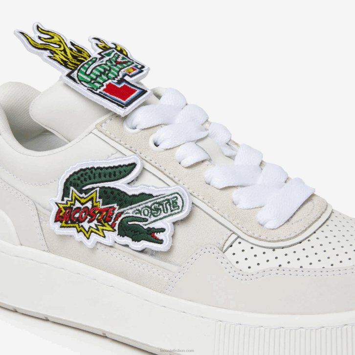 mulheres Lacoste branco 21g tênis de couro ace clip 08D02703