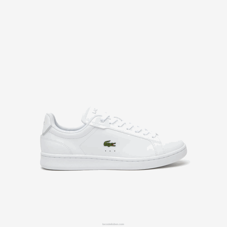 mulheres Lacoste branco 21g tênis de couro tonal carnaby pro bl 08D02681
