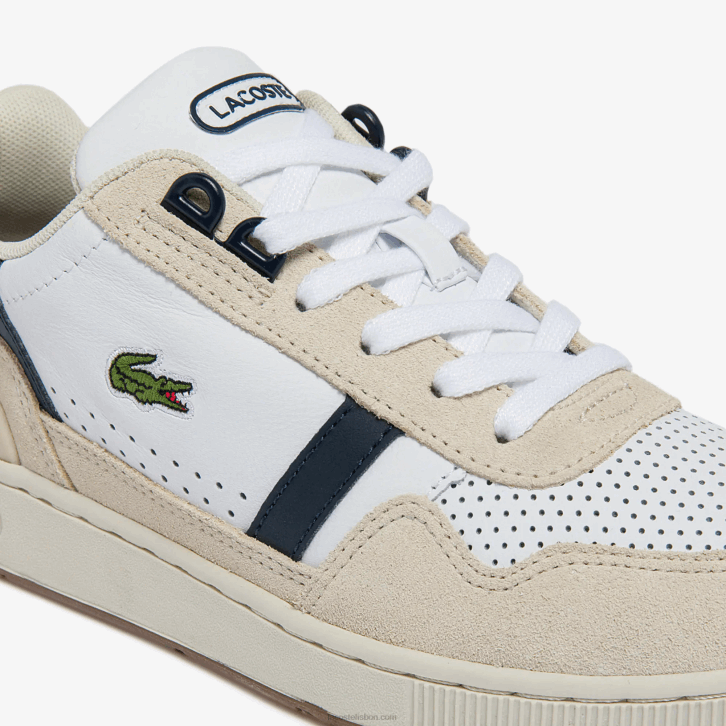 mulheres Lacoste branco e marinho 042 tênis roland garros com clipe em t 08D02747