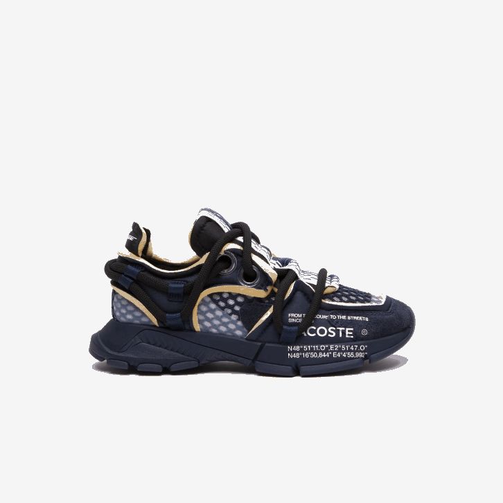 mulheres Lacoste marinha nb0 tênis l003 active para passarela têxtil 08D02690