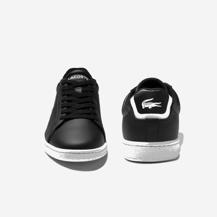 mulheres Lacoste preto 024 tênis carnaby evo de couro com forro em mesh 08D02717