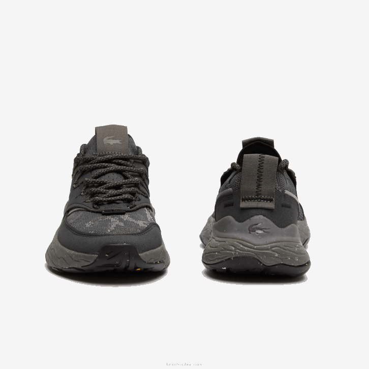 mulheres Lacoste preto 02h re-comfort tênis tonal sintético e têxtil 08D02735