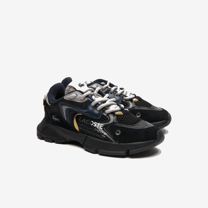 mulheres Lacoste preto marinho 075 l003 tênis neo têxtil 08D02676