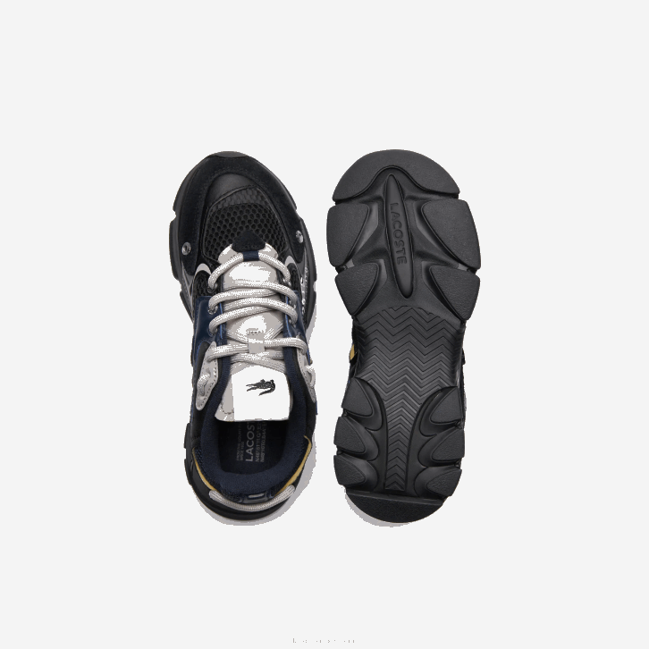 mulheres Lacoste preto marinho 075 l003 tênis neo têxtil 08D02676
