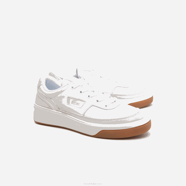 mulheresbranco e off white 65t tênis de couro lacoste x goop g80 08D02760